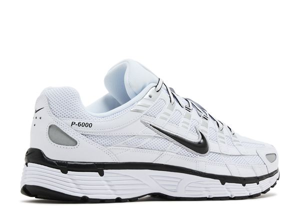 Nike P-6000 White Metallic Silver Black
