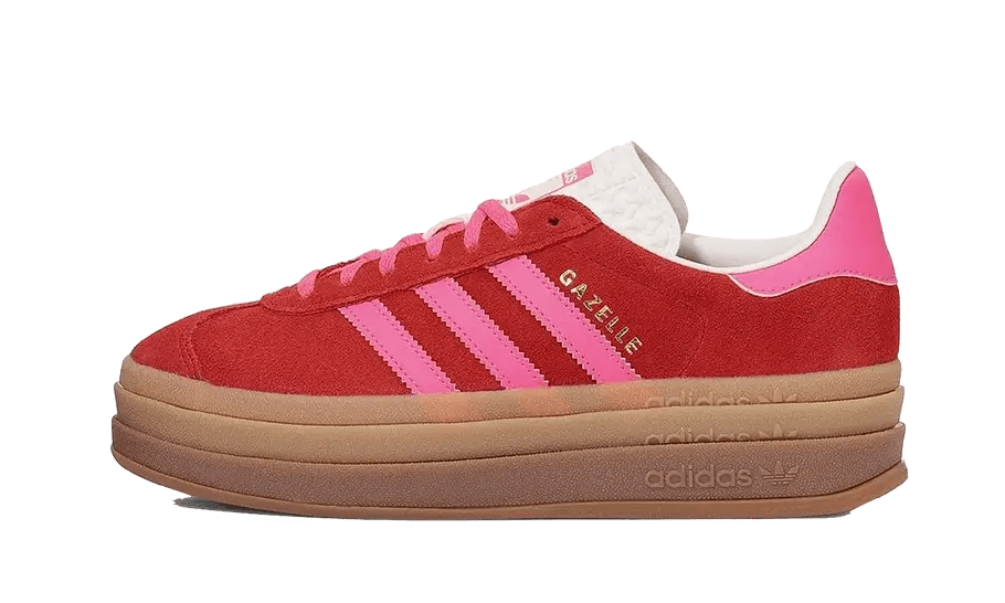 Adidas Gazelle Bold Collegiate Red Lucid Pink - HyphedKickz