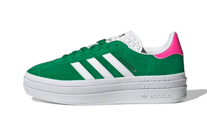 Adidas Gazelle Bold Green Lucid Pink - HyphedKickz