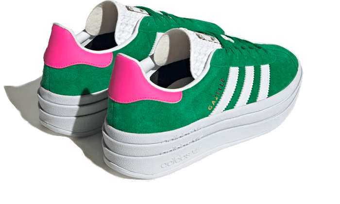 Adidas Gazelle Bold Green Lucid Pink - HyphedKickz