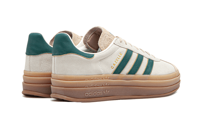 Adidas Gazelle Bold Magic Beige Collegiate Green - HyphedKickz