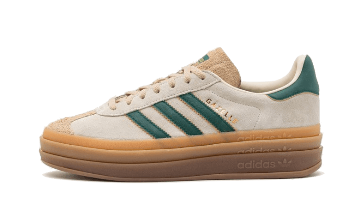 Adidas Gazelle Bold Magic Beige Collegiate Green - HyphedKickz