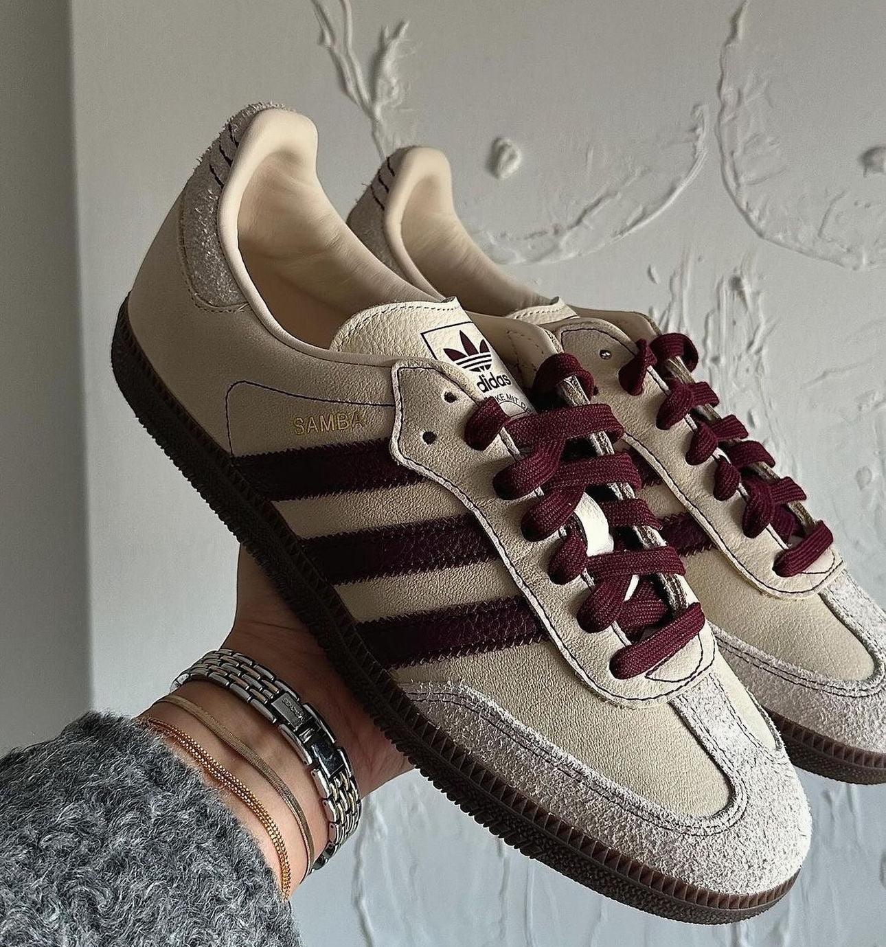 Adidas Samba Wonder White Maroon